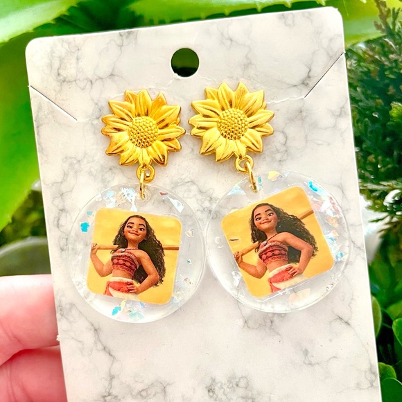 Moana Acrylic Earrings - Picture 2 of 5